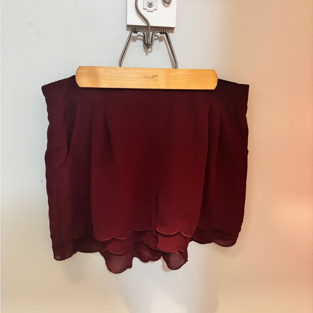 Akira Chicago Burgundy Label Shorts